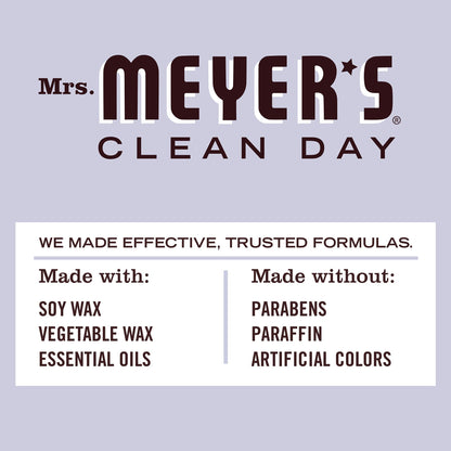 MRS. MEYER'S CLEAN DAY Lavender Soy Tin Candle - 12 Hour Burn Time, 2.9 Oz