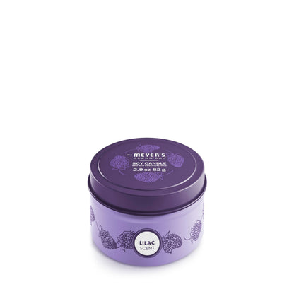Mrs. Meyer's Clean Day Lilac Tin Candle - 12-Hour Burn Time