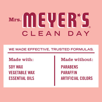 Mrs. Meyer's Clean Day Rose Soy Tin Candle – 12-Hour Burn, 2.9 oz