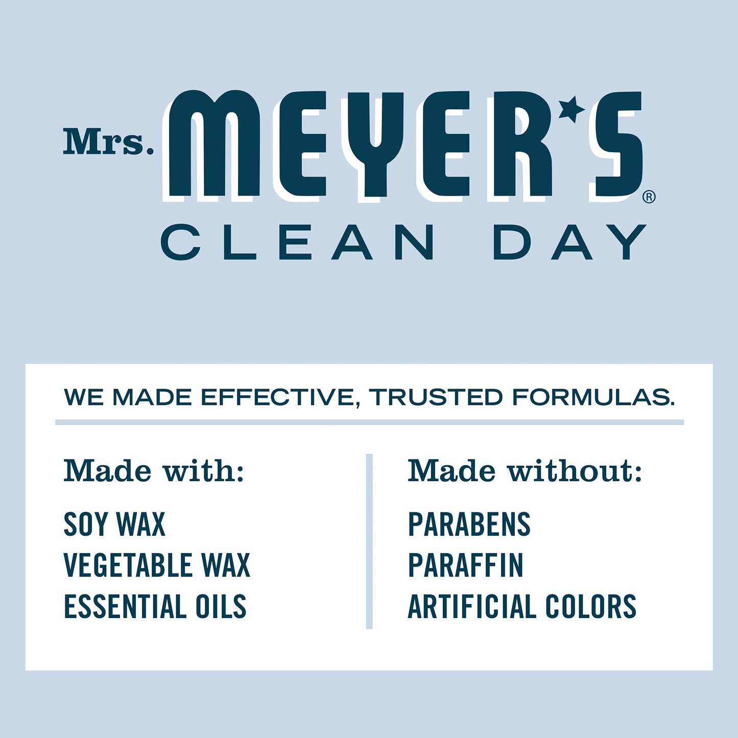 Mrs. Meyer's Clean Day Snowdrop Soy Tin Candle – 12-Hour Burn Time, 2.9 oz