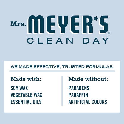 Mrs. Meyer's Clean Day Snowdrop Soy Tin Candle – 12-Hour Burn Time, 2.9 oz