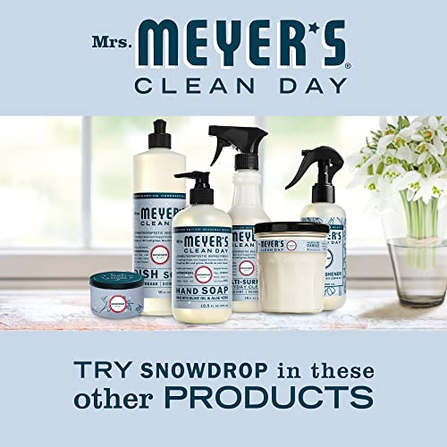 Mrs. Meyer's Clean Day Snowdrop Soy Tin Candle – 12-Hour Burn Time, 2.9 oz