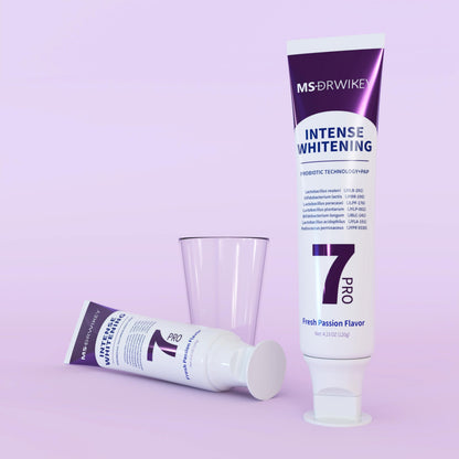 MSDRWIKEY 7Pro Deep Whitening Toothpaste with 7 Probiotics - Fluoride-Free, Enamel-Safe, 4.23 oz