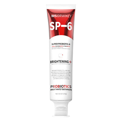 MSDRWIKEY SP-6 Probiotic Whitening Toothpaste – 6 Probiotics, Fluoride-Free, Enamel-Safe