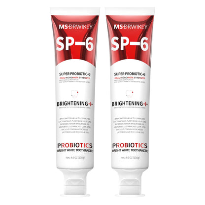 MSDRWIKEY SP-6 Probiotic Whitening Toothpaste – 6 Probiotics, Fluoride-Free