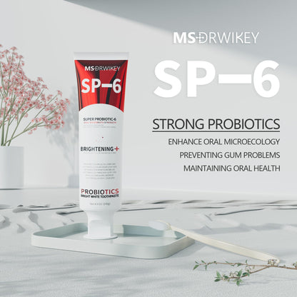 MSDRWIKEY SP-6 Probiotic Whitening Toothpaste - Fluoride-Free, Enamel-Safe