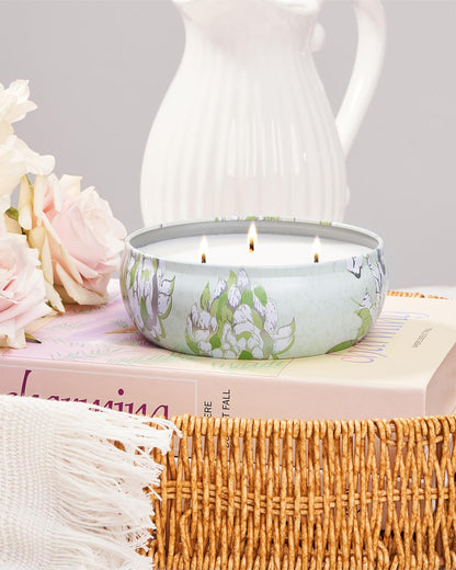 M&SENSE Soothing Eucalyptus 3-Wick Soy Candle - 12oz, 40-50h Burn, Vegan Wax