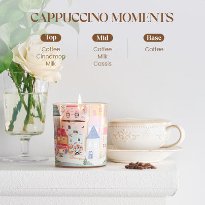 M&SENSE Cappuccino Candle – 10.2 oz Soy Wax, Non-Toxic, 60h Burn