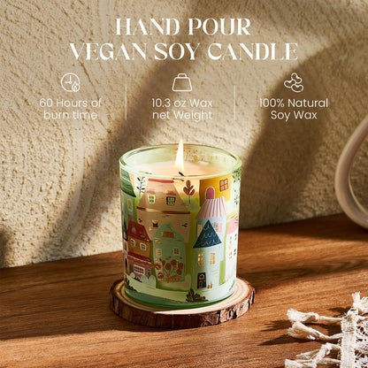 M&SENSE Fig Citrus Floral Scent Soy Wax Candle - 10.2 oz | Natural Home Fragrance