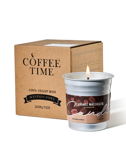 M&SENSE Coffee Candles Caramel Macchiato Scented Soy Wax 7oz