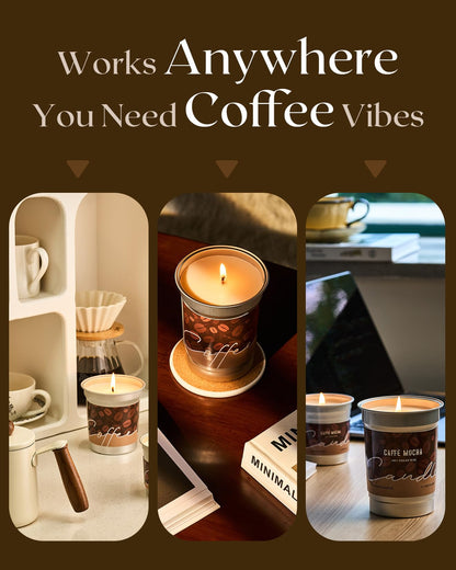 M&SENSE Coffee Candles Caramel Macchiato Scented Soy Wax 7oz