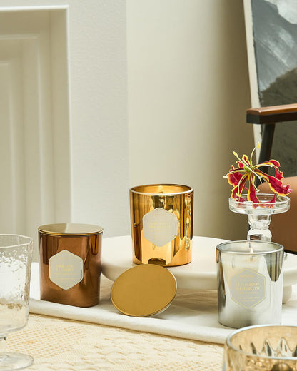 M&SENSE Fireside Flurries Candle - 11.3oz Smoky Sandalwood, 70 Hours Burn Time | Natural Soy Wax, Non-Toxic