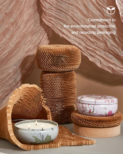 M&SENSE White Tea 3-Wick Soy Candle – 40+ Hr Burn, 100% Natural Vegan Wax