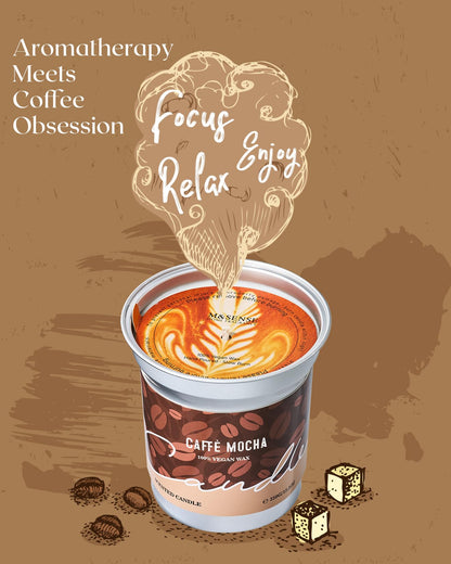 M&SENSE Iced Coffee Candle – 12.3oz Soy Wax, Sea Salt Scent, 75 Hours
