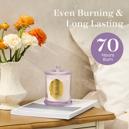 M&SENSE Lavender Vanilla Soy Candle – 12.7oz, 2-Wick, 70 Hours Burn Time