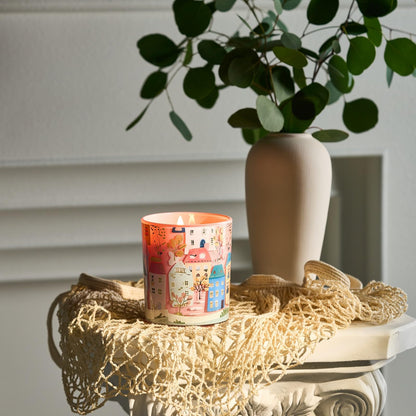 MSENSE Lychee Peony Scented Candle – 10.2 oz, 60-Hour Burn Time
