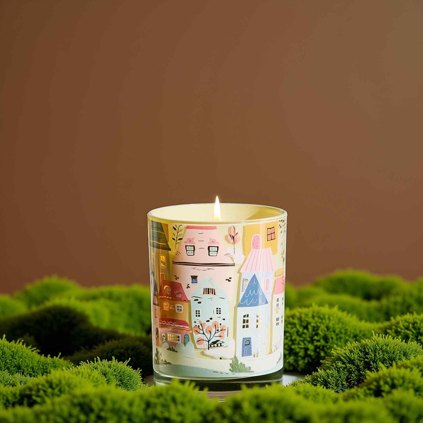 M&SENSE Moss Amber Candles – 10.2 oz Soy Wax, 60-Hr Non-Toxic Fragrance