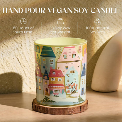 M&SENSE Moss Amber Candles – 10.2 oz Soy Wax, 60-Hr Non-Toxic Fragrance