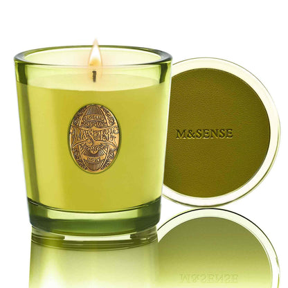M&SENSE Natural Soy Candle – Seattle Rainforest & Matcha Green | 9.2 oz