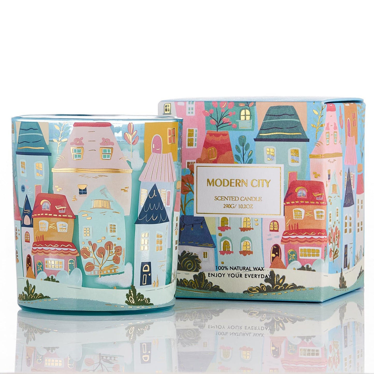M&SENSE New York City Scent Soy Wax Candle – 10.2 oz | Non-Toxic Home Fragrance
