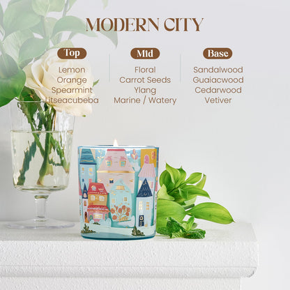 M&SENSE New York City Scent Soy Wax Candle – 10.2 oz | Non-Toxic Home Fragrance