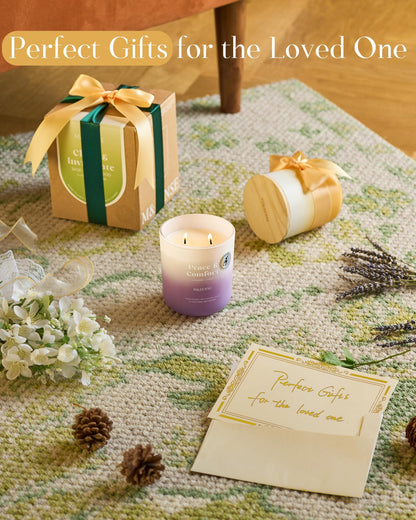 M&SENSE Jasmine & YlangYlang Scented Candle – 14.1oz, 80 Hours, Non-Toxic Soy Wax