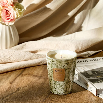 M&SENSE Sandalwood Jasmine Scented Candles – 3-Wick Jar, 14.1 oz, 75h Burn Time