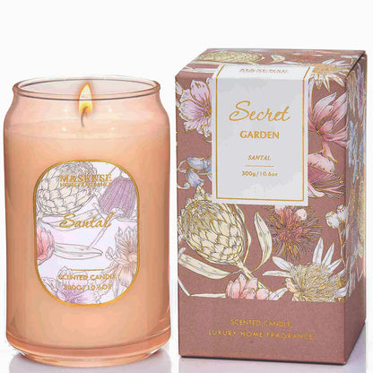 M&SENSE Santal Candles – 10.6 oz Soy Wax, Non-Toxic, Up to 60 Hours, Home Fragrance Gift