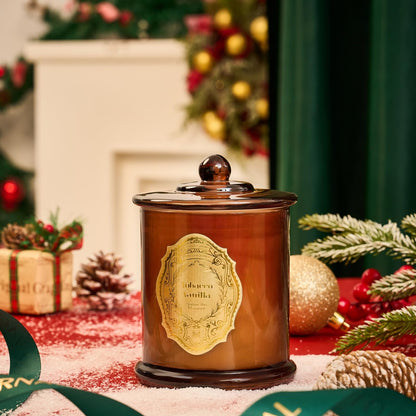 M&SENSE Tobacco Vanilla Soy Candles – 12.7oz, 2-Wick, 70-Hour Burn, Non-Toxic, Luxury Gift