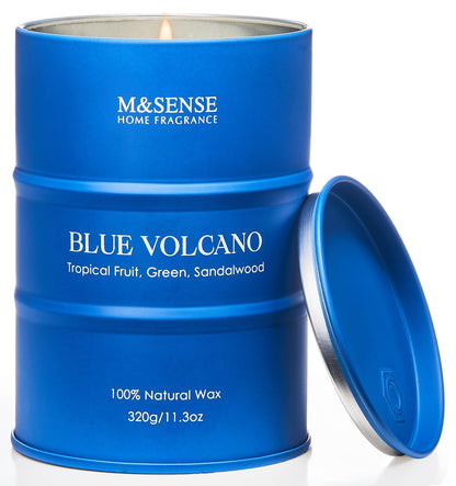 M&SENSE Tropical Fruit Soy Candle – Natural, Non-Toxic, 11.3oz, 60-70h Burn Time