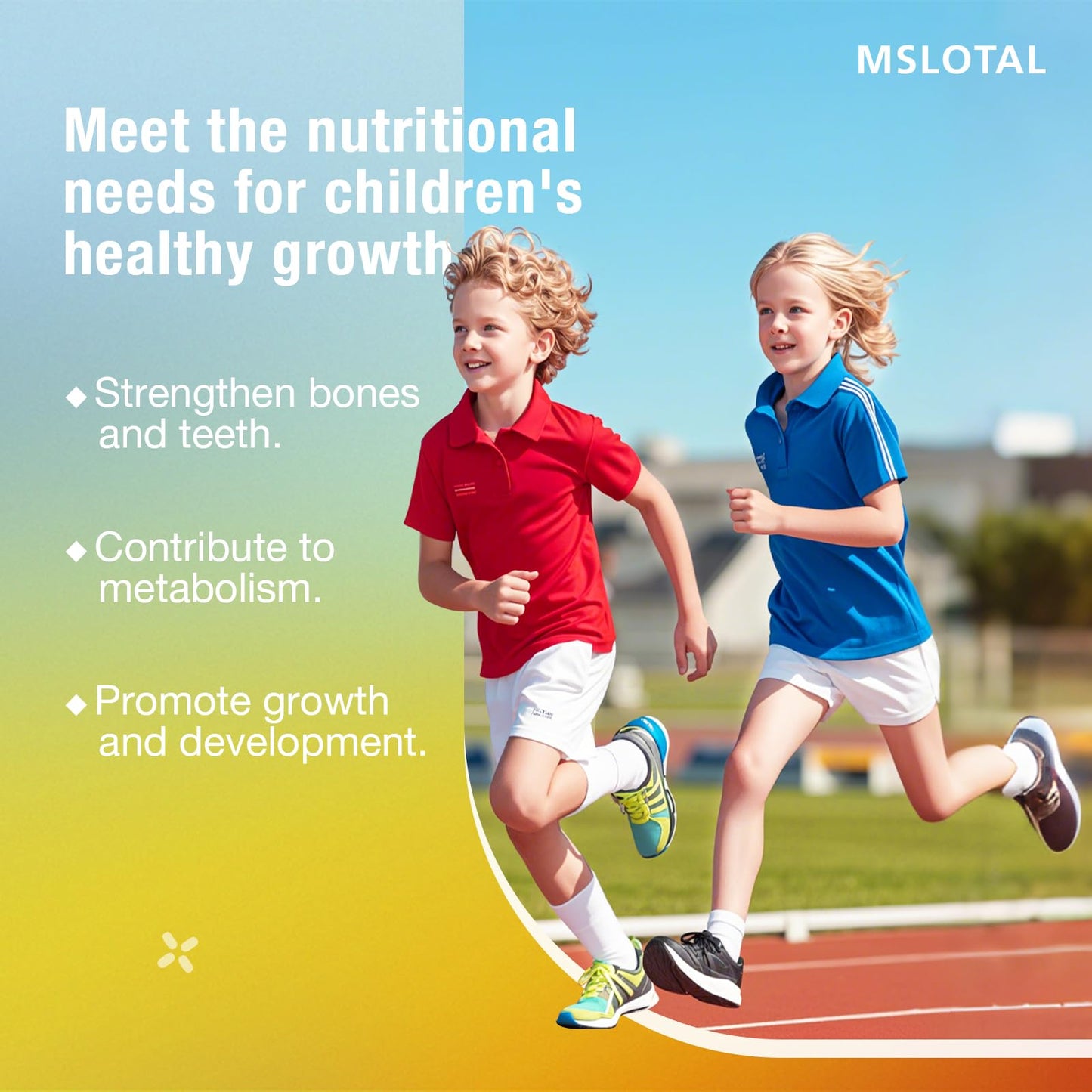 MSLOTAL Calcium Citrate Gummies 1200mg with Vitamin D3 – Bone & Muscle Health