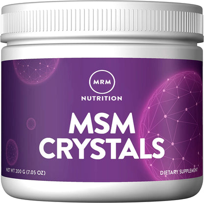 MRM MSM Crystals | Pure Bioavailable Sulfur Powder for Joints, Hair, Skin & Nails | Vegan | 200 Servings