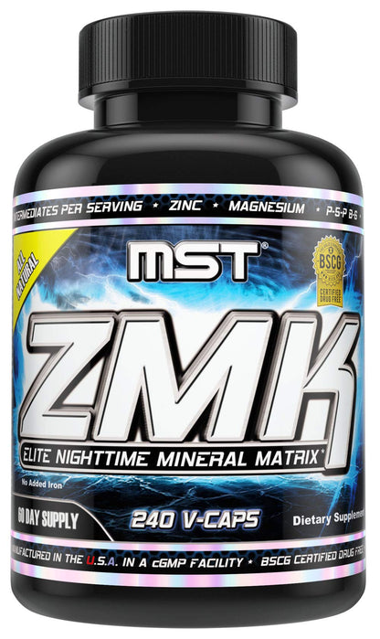 MST ZMK Nighttime - Multi Mineral Supplements with Zinc & Magnesium | ATP BSCG Certified | 240 V Capsules | Millennium Sport Technologies