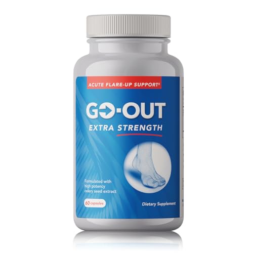 Mt. Angel Go Out Extra Strength Uric Acid Support - Tart Cherry, Celery Seed & Turmeric - 60 Caps