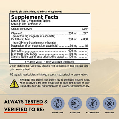 Mt. Angel Quercetin Nettle+ 60 Tablets — Allergy & Sinus Support