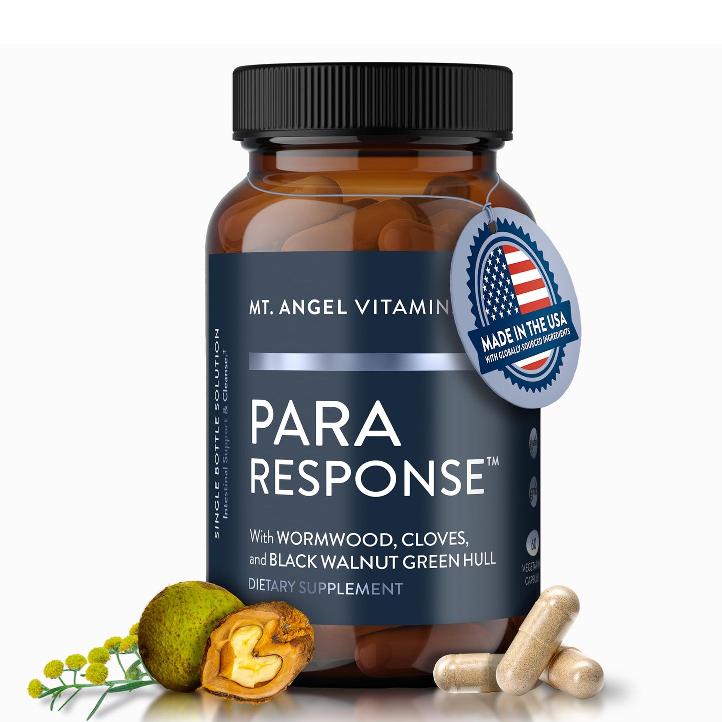 Mt. Angel Vitamins Para Response - Intestinal Health & Digestive Support | Vegan, Non-GMO, 60 Vegetarian Capsules