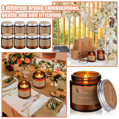 MTLEE 24 Pcs Scented Soy Wax Candles Gift Set – Home Aromatherapy