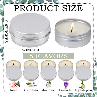 MTLEE 50 Pcs Wedding Scented Candles Gift Tin | Aromatherapy Wedding Favors