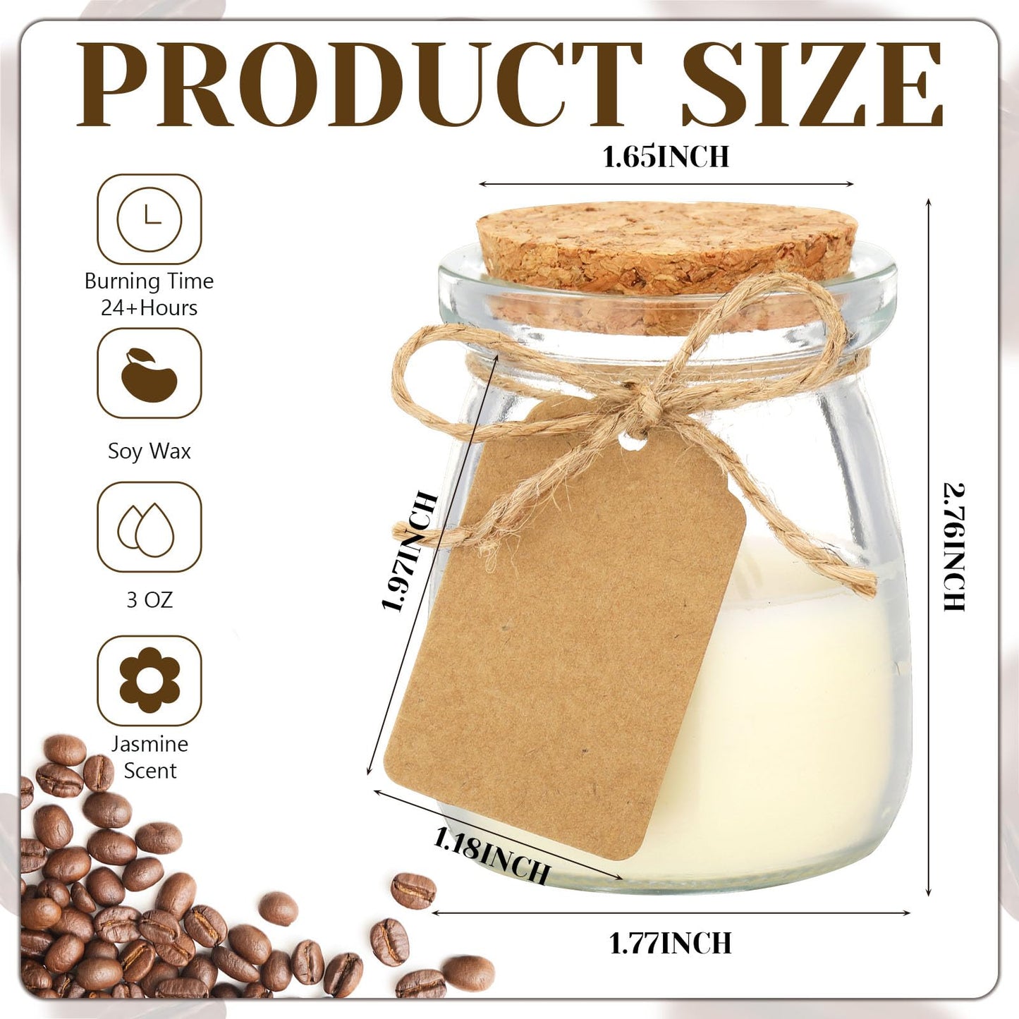 Espresso Martini Scented Candles – 50 Pack Wedding & Bridal Shower Favors