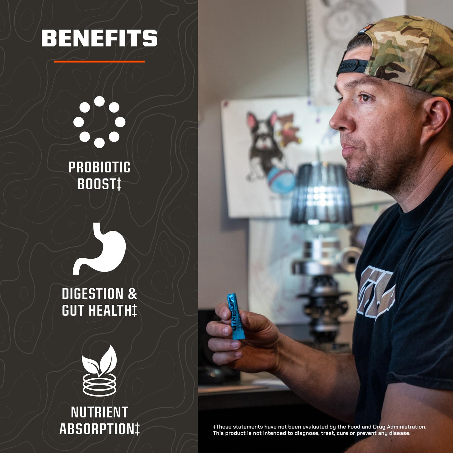 MTN OPS Biotics STM Probiotic Supplement – Gut Health, Digestion & Immunity (Sugar-Free)
