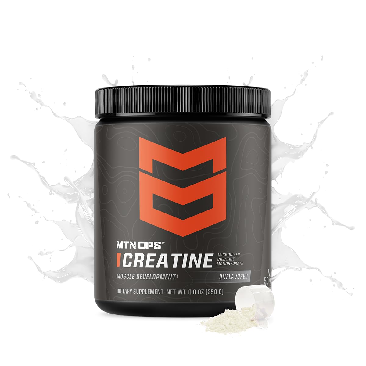 MTN OPS Creatine Monohydrate Powder, Unflavored 50 Serving Tub – 100% Pure Micronized