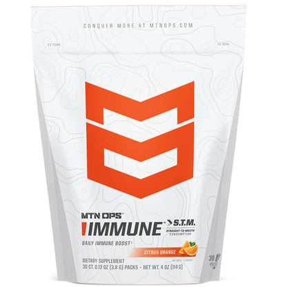 MTN OPS Immune STM Powder Drink Mix – Vitamin C, Vitamin D, Zinc, Antioxidants | Citrus, 30 Servings