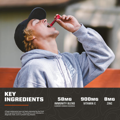 MTN OPS Immune STM Powder Drink Mix – Raspberry Flavor (30 Servings)