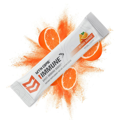 MTN OPS Immune STM Powder Drink Mix – Vitamin C, Vitamin D, Zinc, Antioxidants | Citrus, 30 Servings