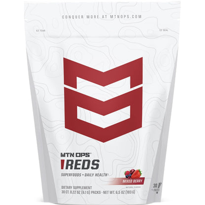 MTN OPS Super Reds Daily Health & Antioxidant Drink Powder – 30 On-The-Go Packs