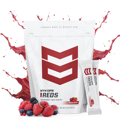 MTN OPS Super Reds Daily Health & Antioxidant Drink Powder – 30 On-The-Go Packs