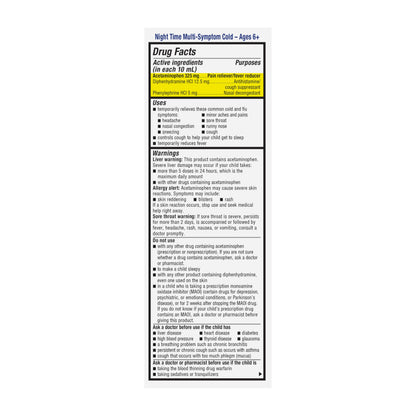 Mucinex Children's Day Time & Night Time Multi-Symptom Cold Liquid – Very Berry, 8 oz (2x4 oz)
