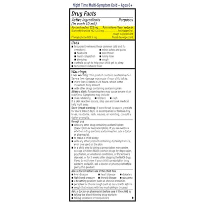 Mucinex Children's Day Time & Night Time Multi-Symptom Cold Liquid – Very Berry, 8 oz (2x4 oz)