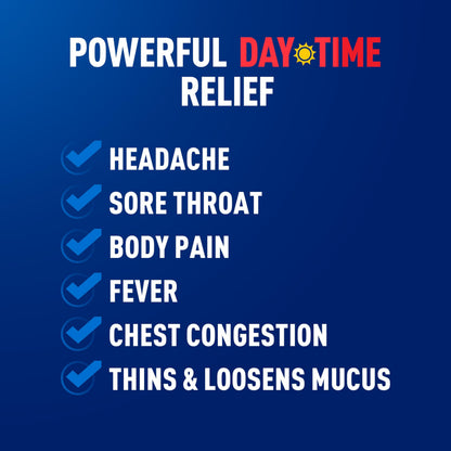 Mucinex Rapid Clear Maximum Strength Day & Night Cold and Flu Medicine for Adults - 24 Count