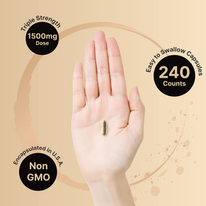Mucuna Pruriens Capsules 1500mg | 240-Count 2-in-1 Ashwagandha Formula | Made in USA